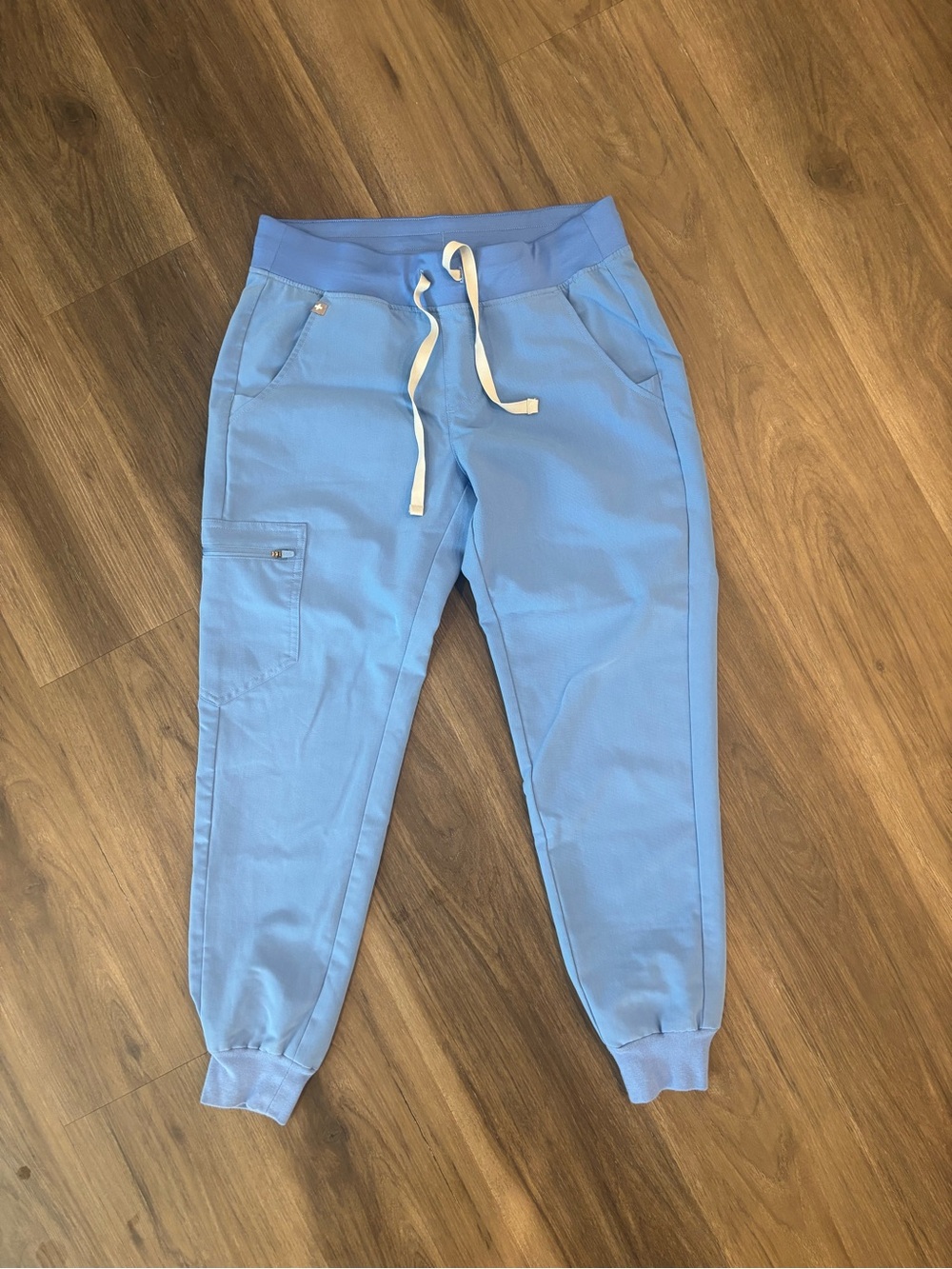 Figs Womens Ceil Blue Joggers with Drawstring